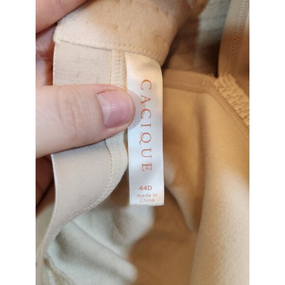Cacique Women's Beige Solid Unlined Full Coverage No Wire Comfortable Bra Sz 44D - Picture 4 of 5